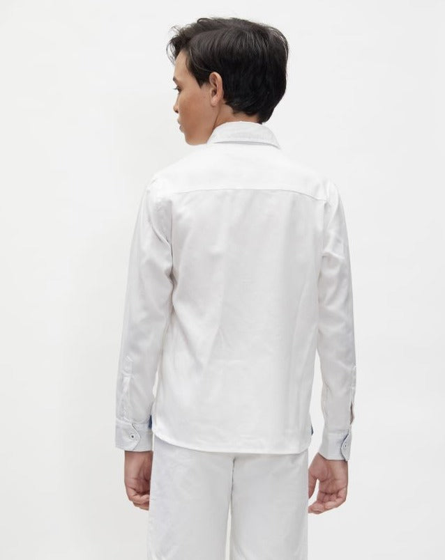 Marc Christian Kids Oxford Shirt White | Suits & Sets | Bon Bon Tresor