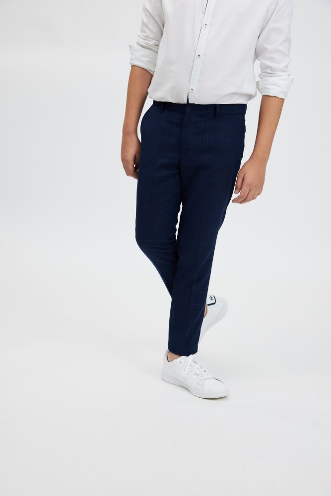 Marc Christian Kids James Pant - Blue Check | Suits & Sets | Bon Bon Tresor