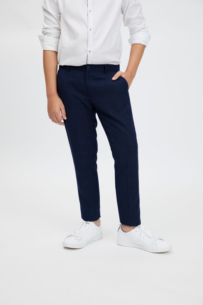 Marc Christian Kids James Pant - Blue Check | Suits & Sets | Bon Bon Tresor