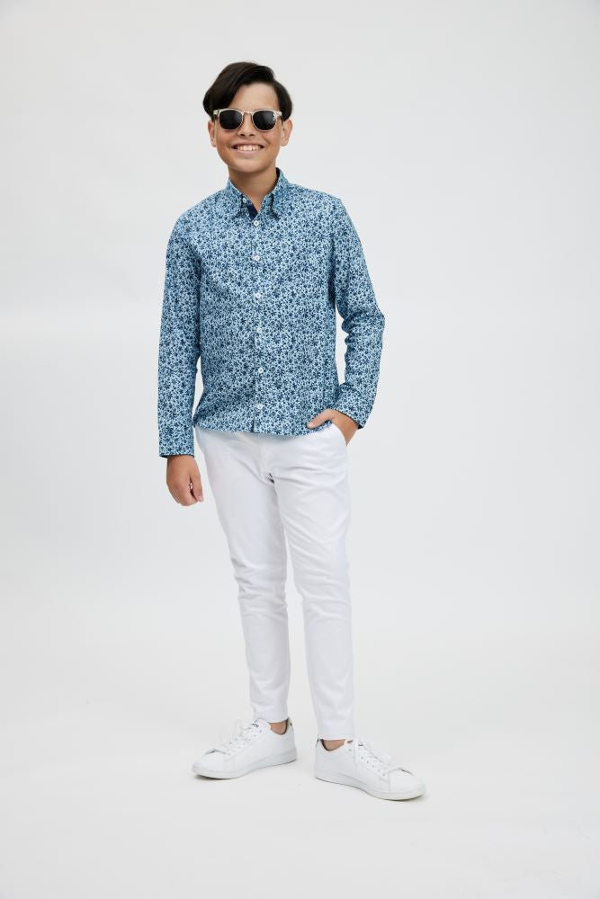 Marc Christian Kids Mr Optimistic Pant - White | Suits & Sets | Bon Bon Tresor