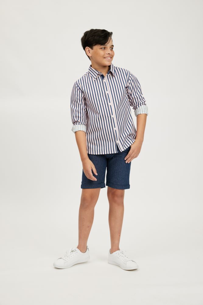 Marc Christian Kids Austin Stripe Shirt | Suits & Sets | Bon Bon Tresor