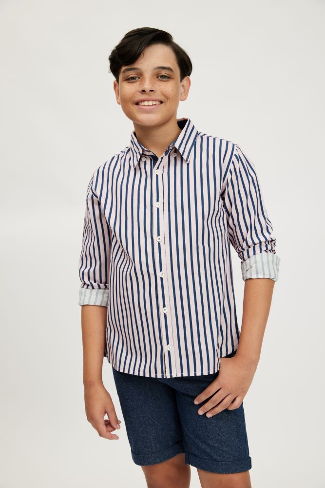 Marc Christian Kids Austin Stripe Shirt | Suits & Sets | Bon Bon Tresor