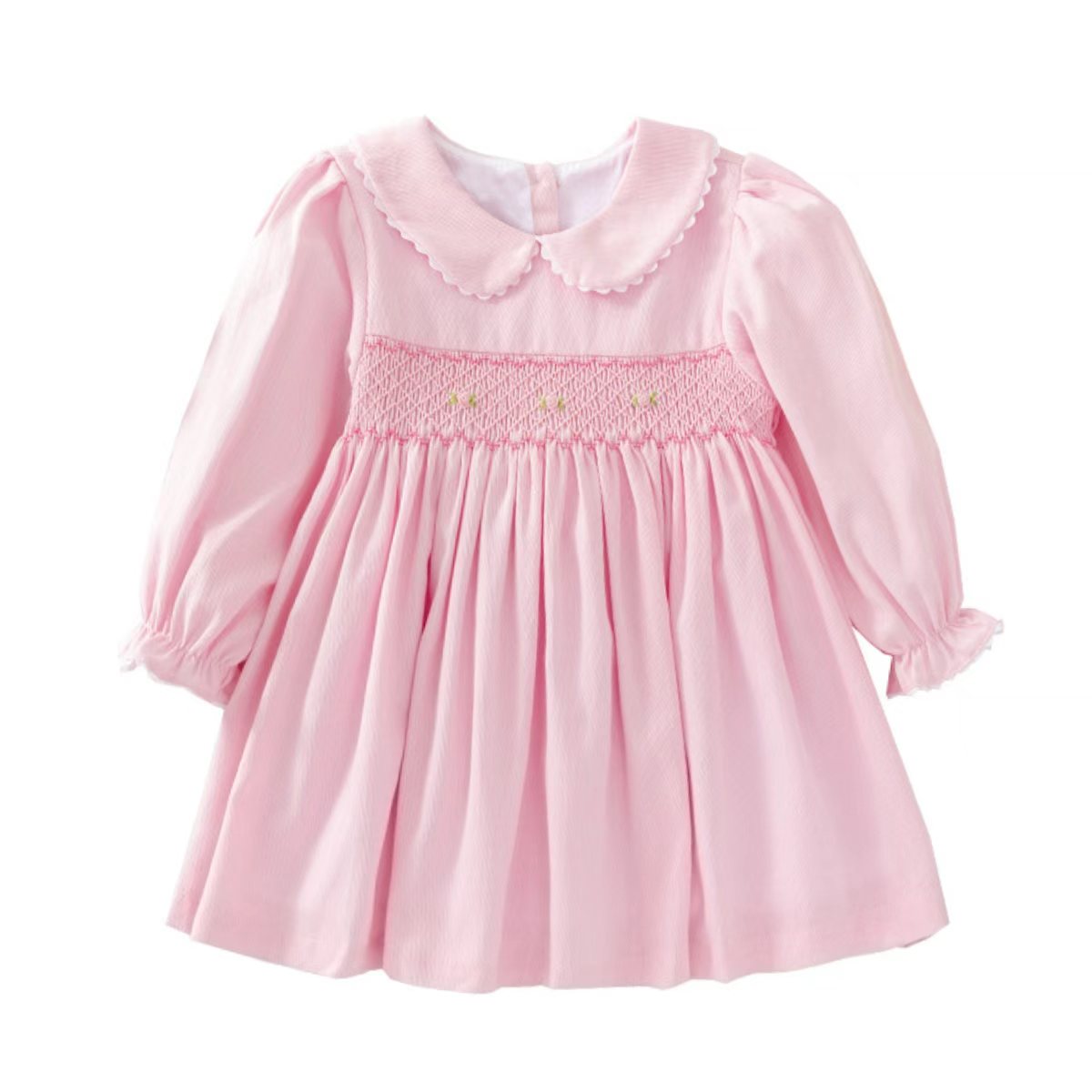 Mimi Miya Mary Embroidered Smock Girls Dress