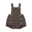 Aster and Oak Espresso Cable Knit Romper