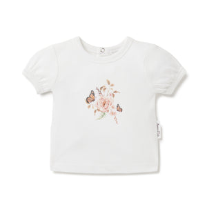 Aster and Oak Butterfly Garden Print Top | Tops & T-Shirts | Bon Bon Tresor