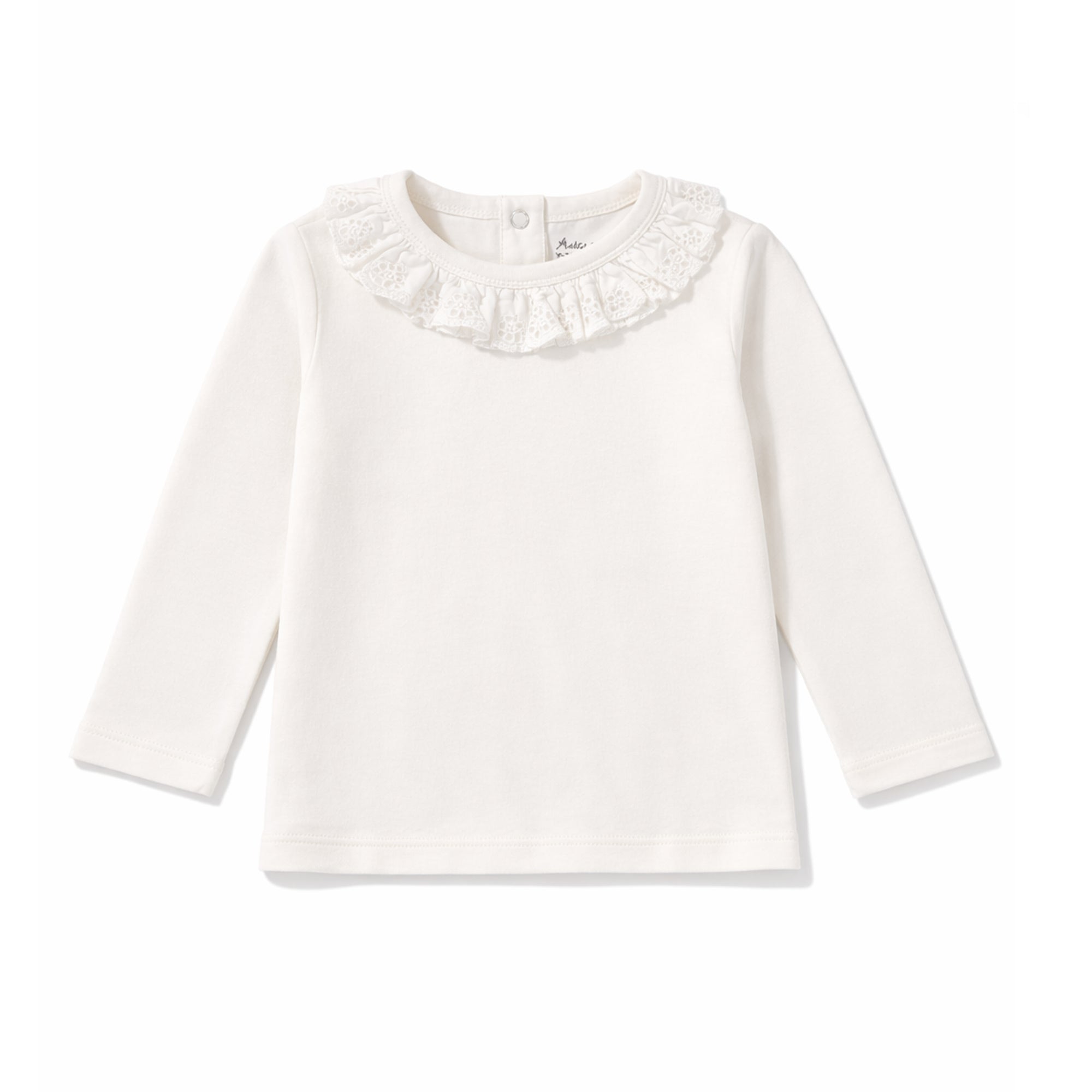 Aster and Oak Coconut Ruffle Top