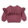 Aster and Oak Berry Ruffle Knit Jumper | Sweaters & Knitwear | Bon Bon Tresor