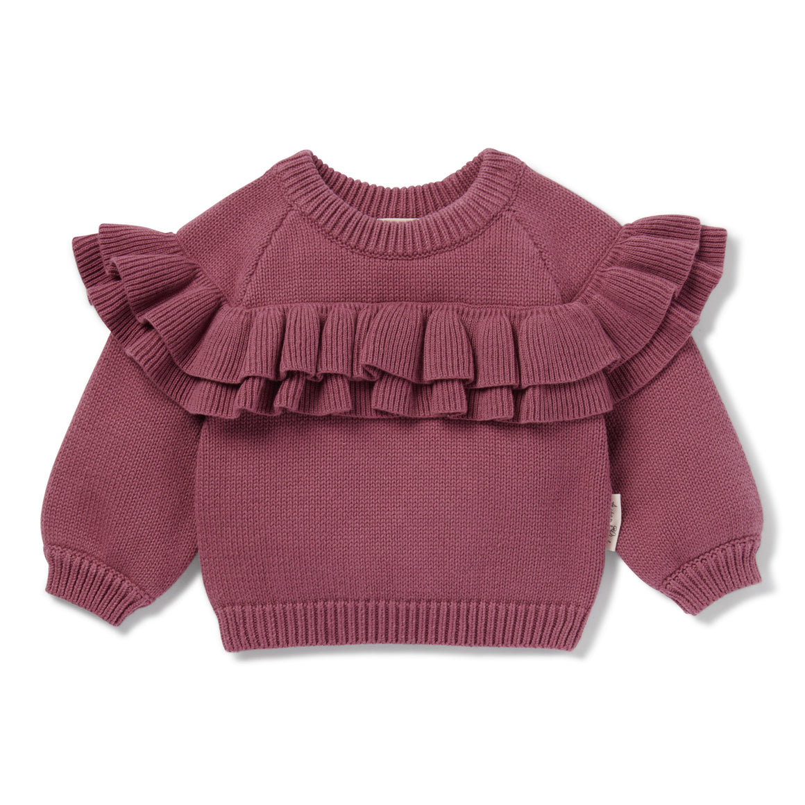 Aster and Oak Berry Ruffle Knit Jumper | Sweaters & Knitwear | Bon Bon Tresor