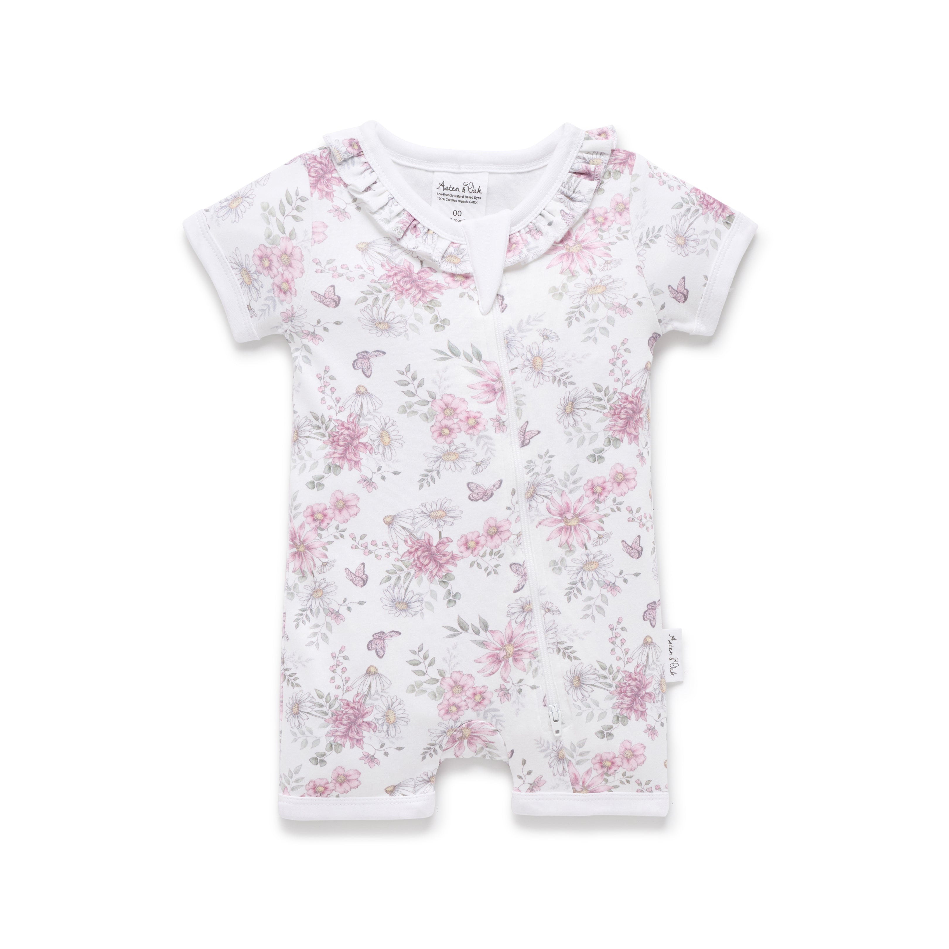 Aster and Oak Daisy Floral Zip Romper | Rompers & Playsuits | Bon Bon Tresor