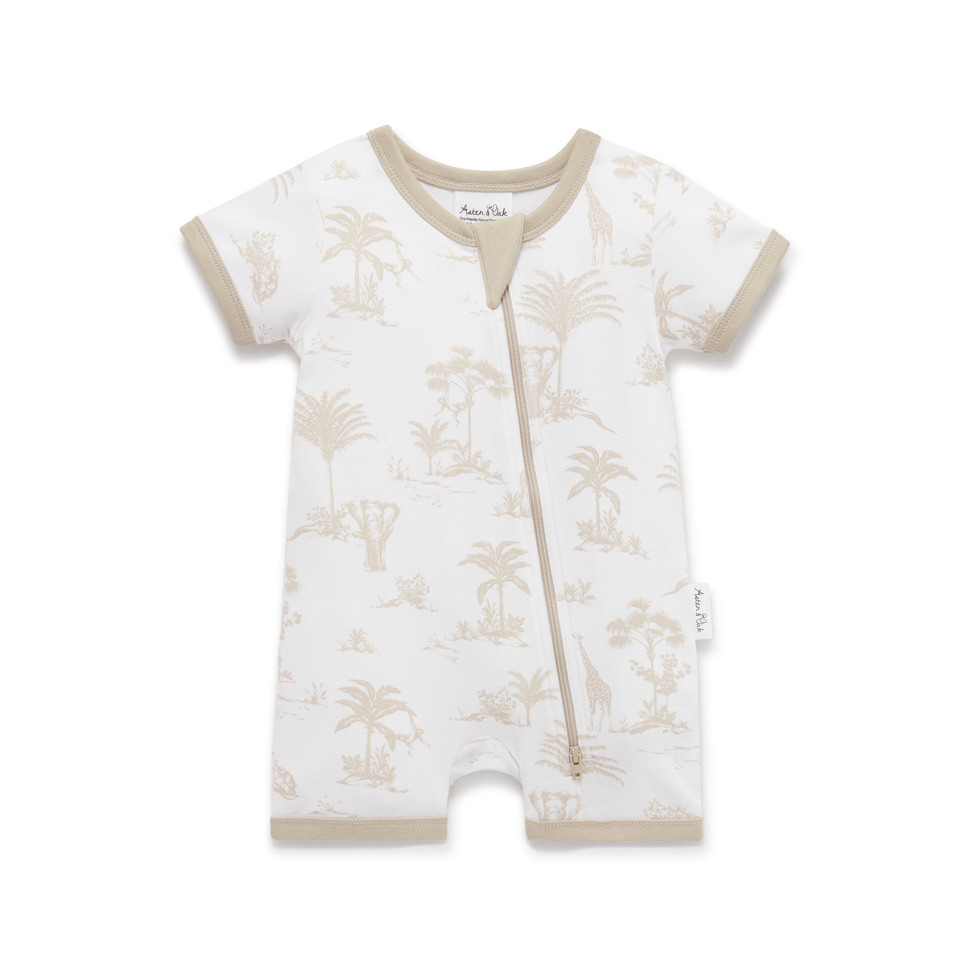Aster and Oak Jungle Zip Romper | Rompers & Playsuits | Bon Bon Tresor