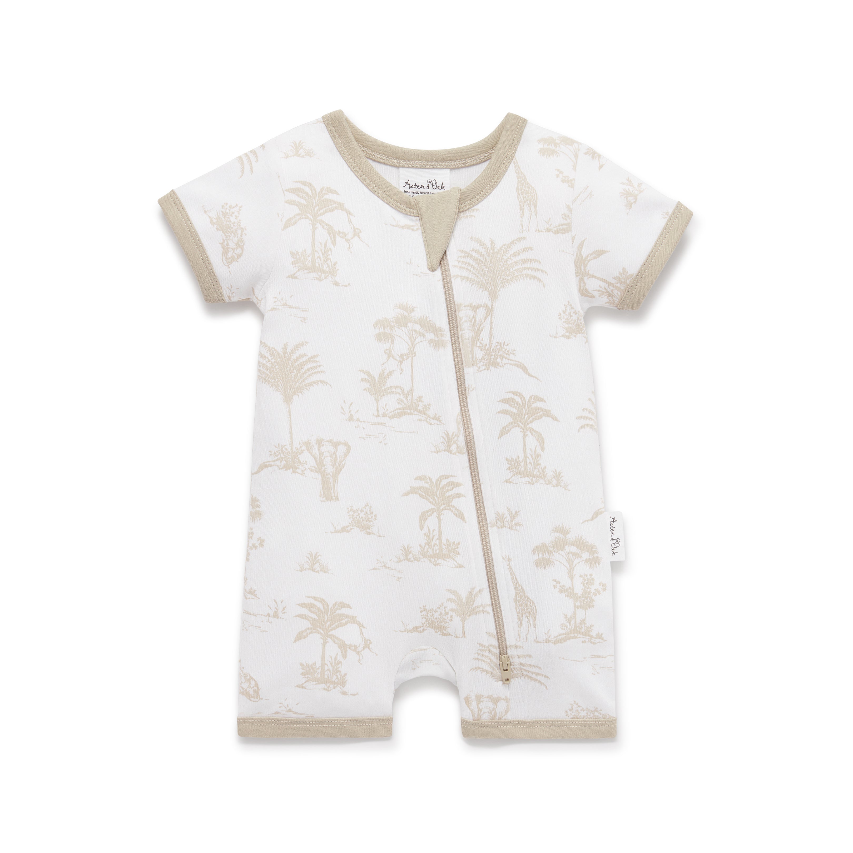 Aster and Oak Jungle Zip Romper | Rompers & Playsuits | Bon Bon Tresor