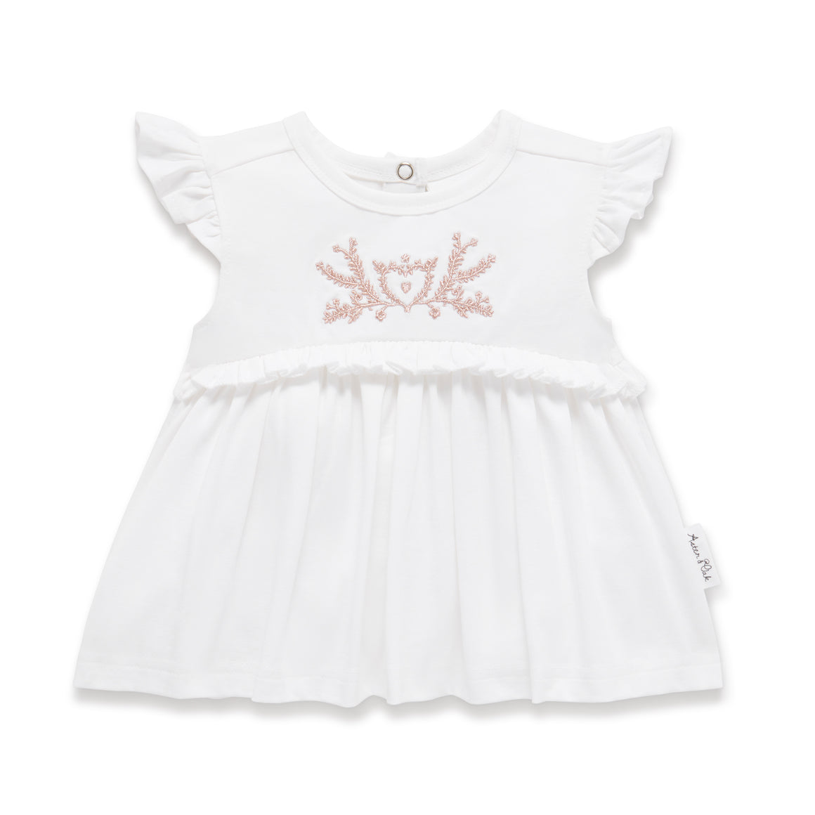 Aster and Oak Embroidered Ruffle Top | Tops & T-Shirts | Bon Bon Tresor