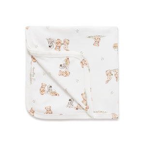 Aster and Oak Teddy Picnic Baby Wrap | Wraps & Swaddles | Bon Bon Tresor