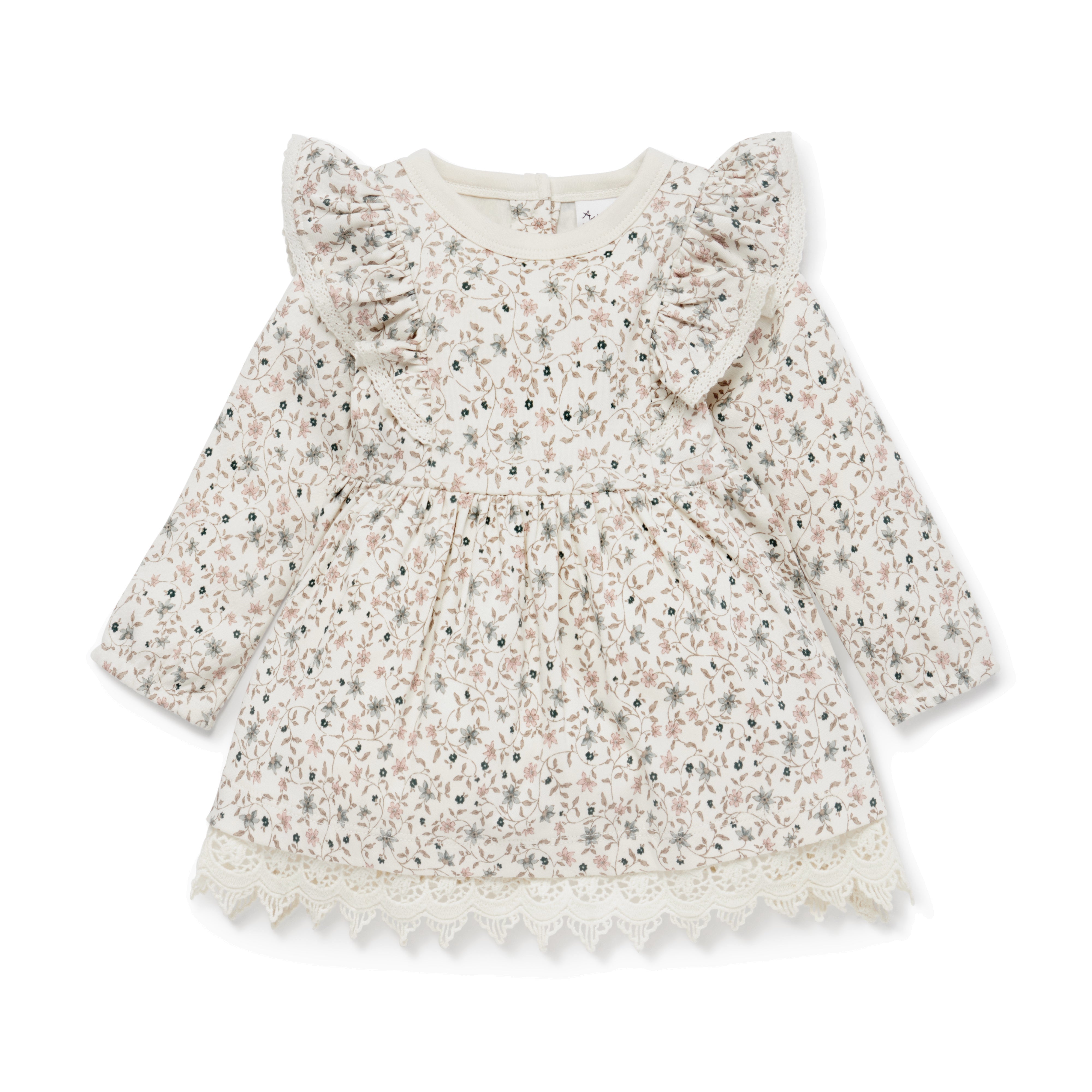 Aster and Oak Winter Floral Ruffle Dress | Dresses & Skirts | Bon Bon Tresor