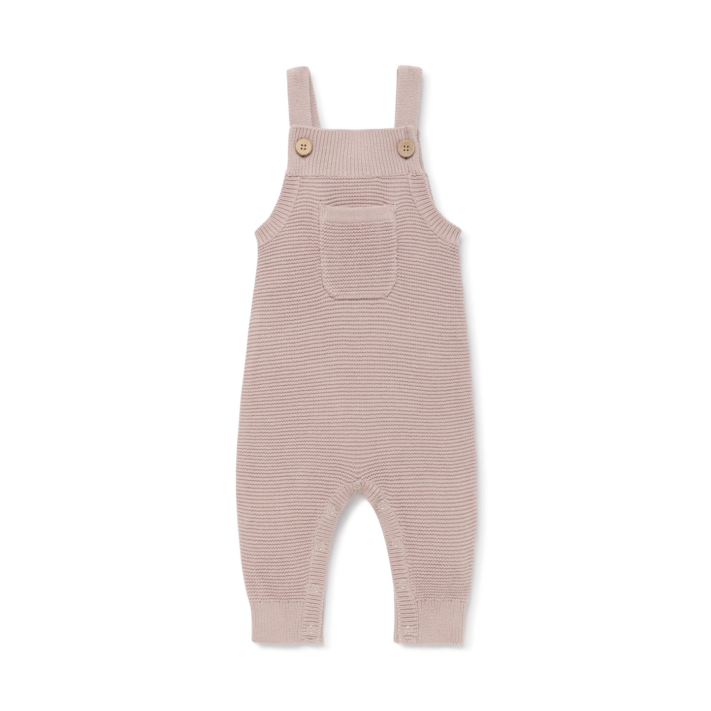 Aster and Oak Mauve Pink Knit Pocket Overalls | Rompers & Playsuits | Bon Bon Tresor