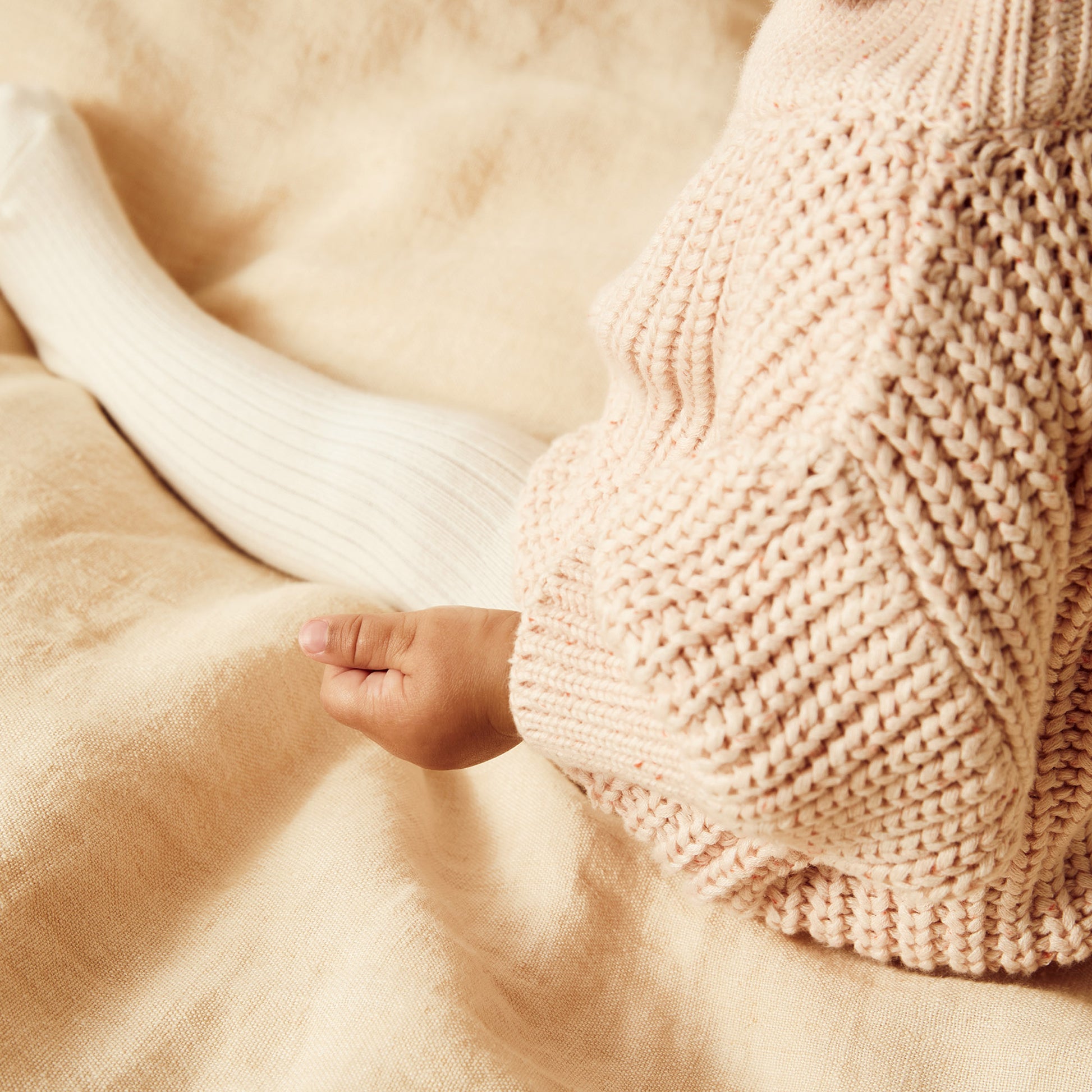 Wilson and Frenchy Organic Knitted Jumper - Cookie and Cream | Sweaters & Knitwear | Bon Bon Tresor