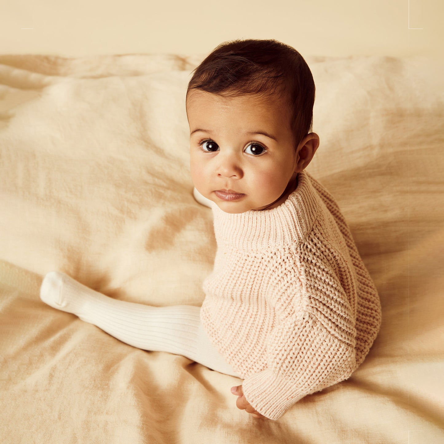 Wilson and Frenchy Organic Knitted Jumper - Cookie and Cream | Sweaters & Knitwear | Bon Bon Tresor