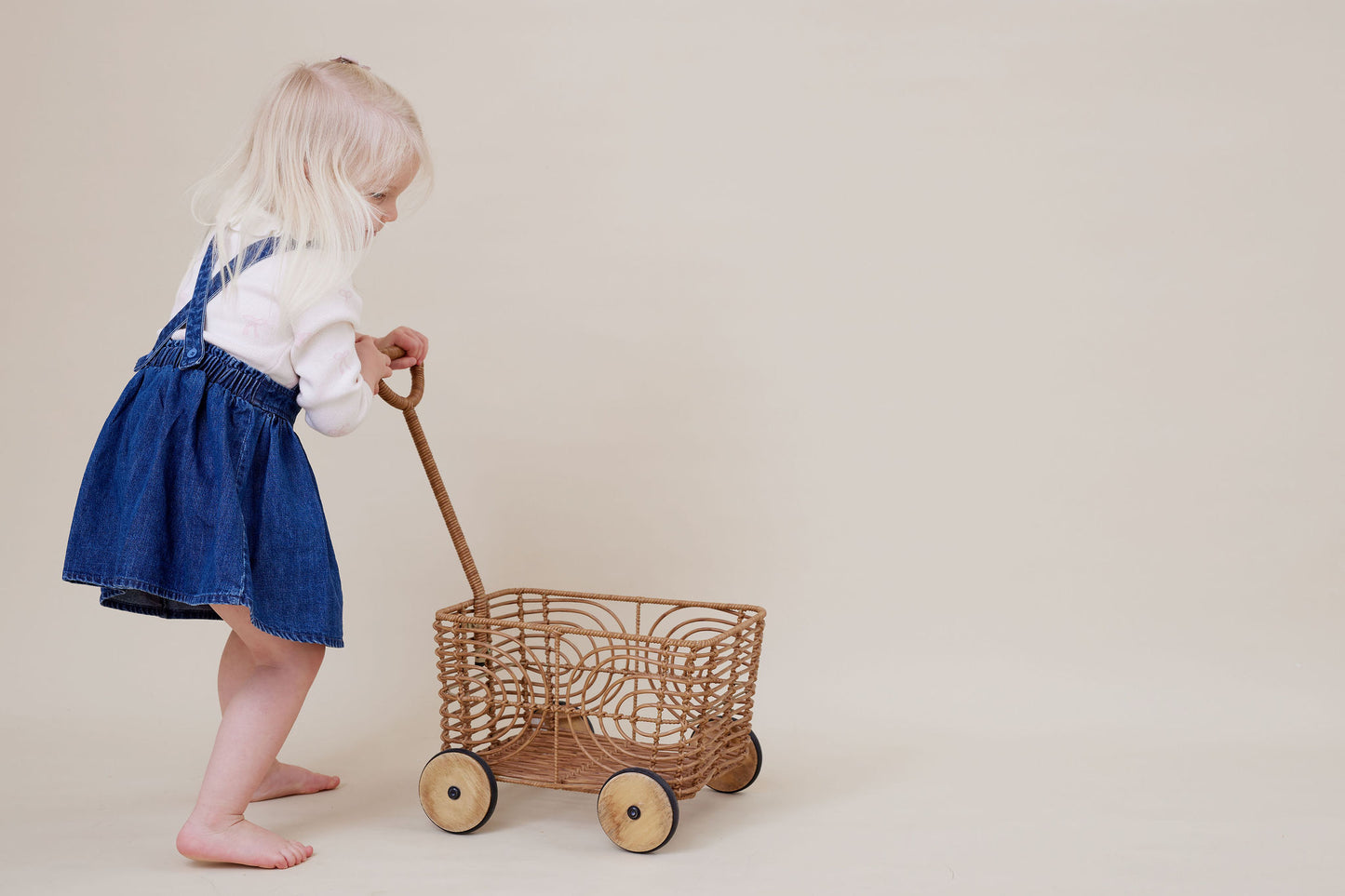 Aster and Oak Girls Denim Pini Dress | Dresses | Bon Bon Tresor