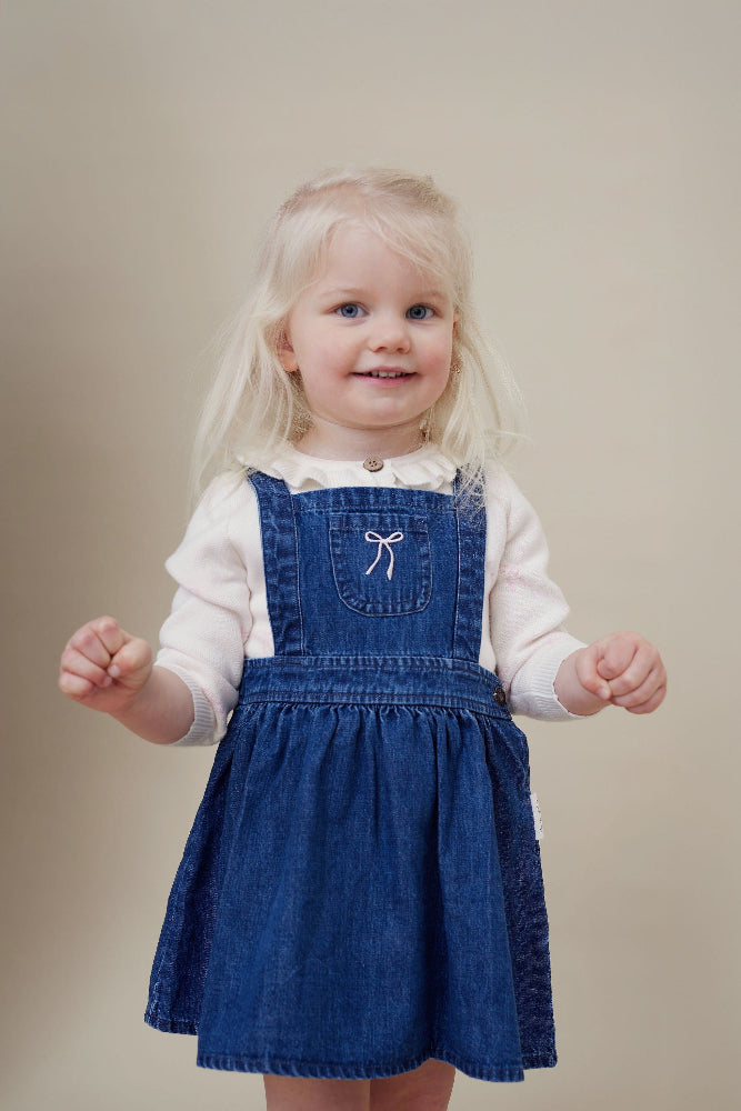 Aster and Oak Girls Denim Pini Dress