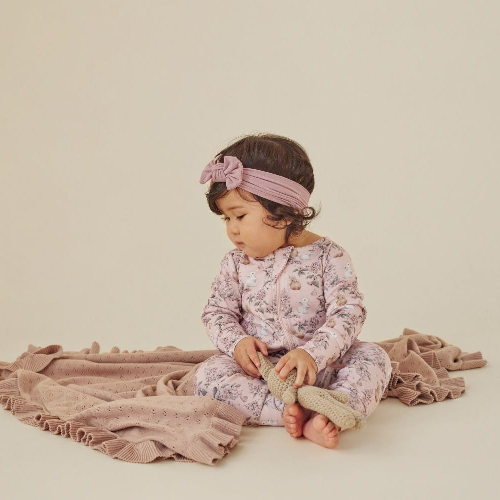 Aster and Oak Bunny Friends Zip Romper | Rompers & Playsuits | Bon Bon Tresor