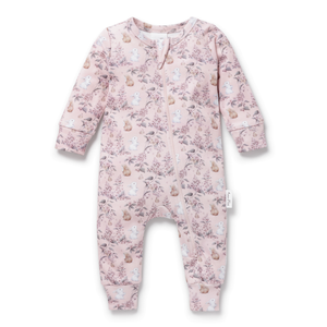 Aster and Oak Bunny Friends Zip Romper | Rompers & Playsuits | Bon Bon Tresor