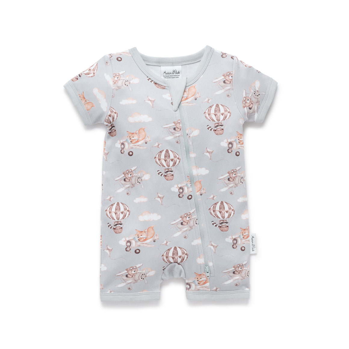 Aster and Oak Flying Friends Zip Romper | Rompers & Playsuits | Bon Bon Tresor