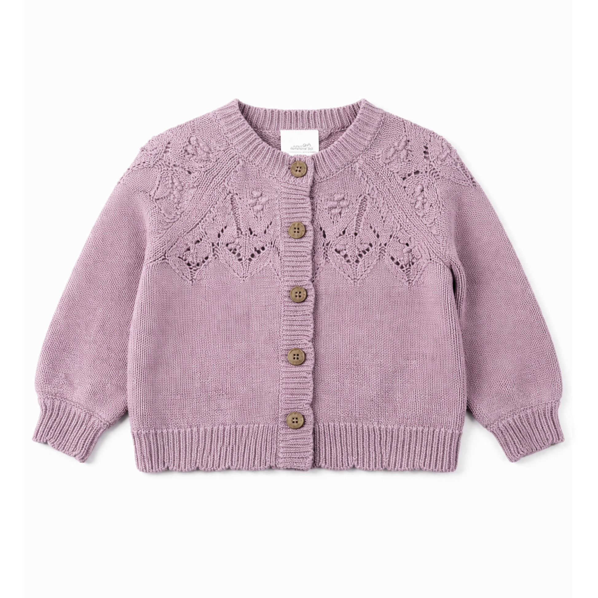 Aster and Oak Girls Pink Detailed Knit Cardigan | Sweaters & Knitwear | Bon Bon Tresor
