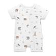 Aster and Oak Baby Boys Native Animals Zip Romper | Rompers & Playsuits | Bon Bon Tresor
