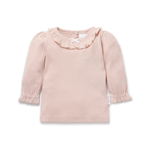 Aster and Oak Rose Blush Long Sleeve Rib Top | Tops & T-Shirts | Bon Bon Tresor