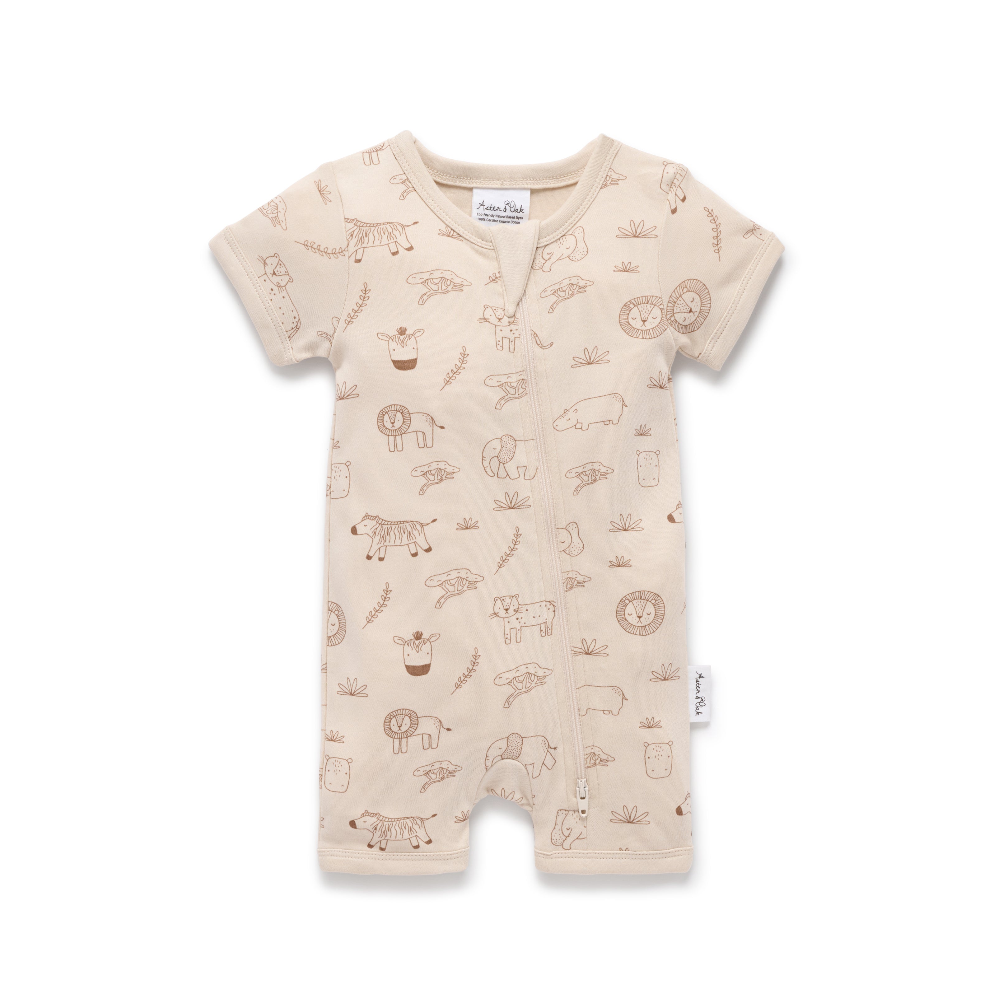 Aster and Oak Safari Adventure Zip Romper | Rompers & Playsuits | Bon Bon Tresor