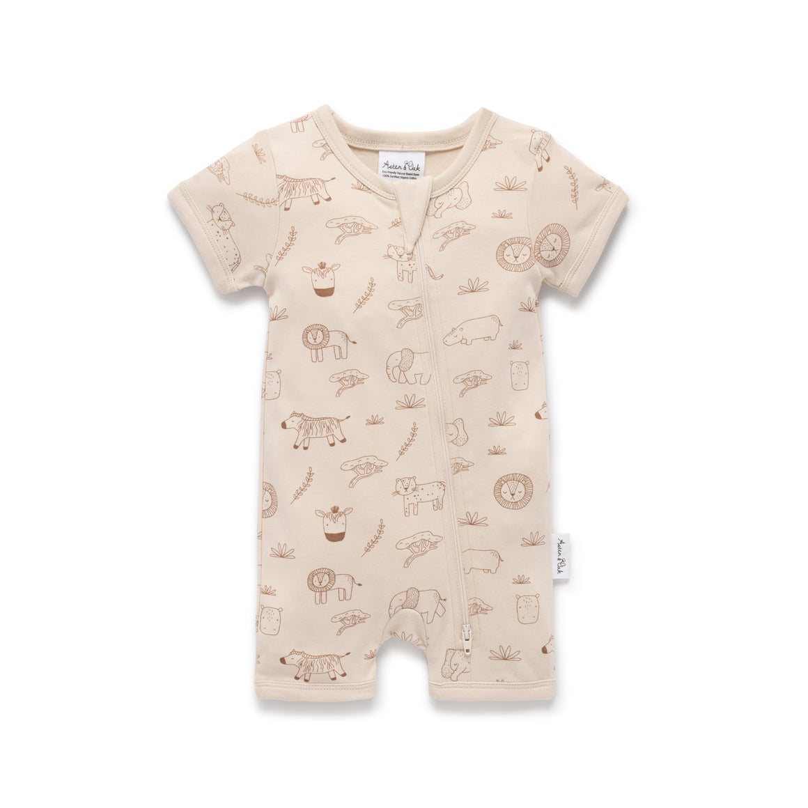 Aster and Oak Safari Adventure Zip Romper | Rompers & Playsuits | Bon Bon Tresor