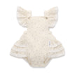 Aster and Oak Baby Girls Sofia Floral Lace Playsuit | Rompers & Playsuits | Bon Bon Tresor