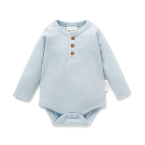 Aster and Oak Winter Sky Rib Onesie | Rompers & Playsuits | Bon Bon Tresor