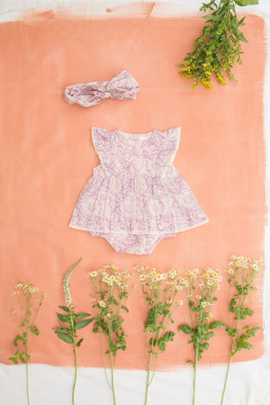 Louise Misha Lena Romper - Pink Daisy Garden | Rompers & Playsuits | Bon Bon Tresor