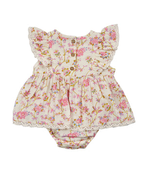 Louise Misha Lena Romper - Cream Bucolia Fields | Rompers & Playsuits | Bon Bon Tresor