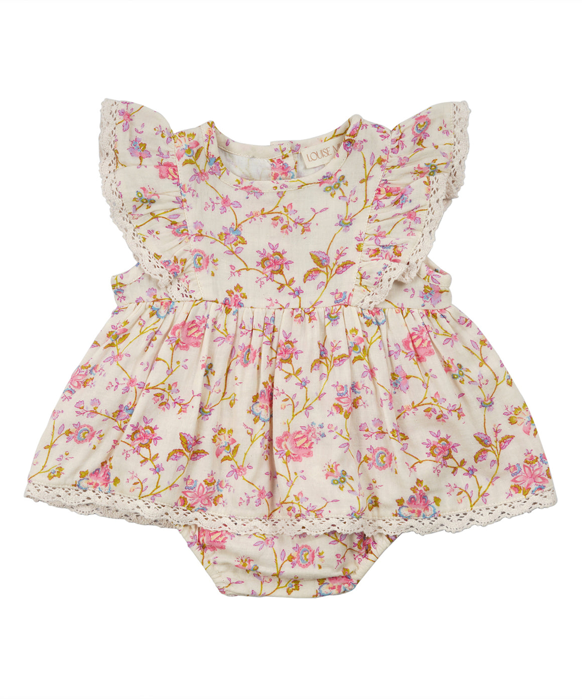 Louise Misha Lena Romper - Cream Bucolia Fields | Rompers & Playsuits | Bon Bon Tresor