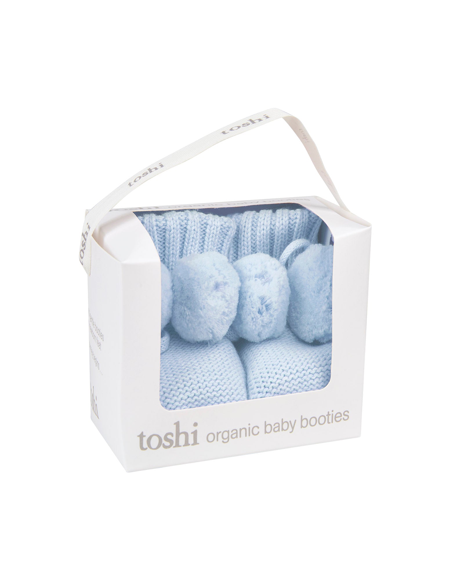 Toshi Organic Booties Marley Bluebird | Booties & Mittens | Bon Bon Tresor