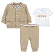 BOSS KIDSWEAR Baby Boys Beige Jogging Set Gift Box | Outfit Sets | Bon Bon Tresor