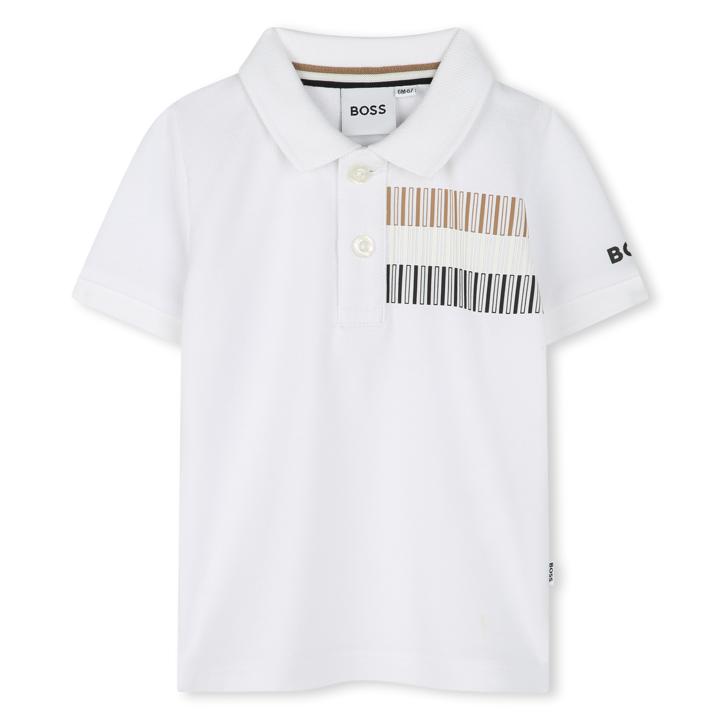 BOSS KIDSWEAR Baby Boys Iconic Stripe Short Sleeve Polo Shirt | Tops | Bon Bon Tresor