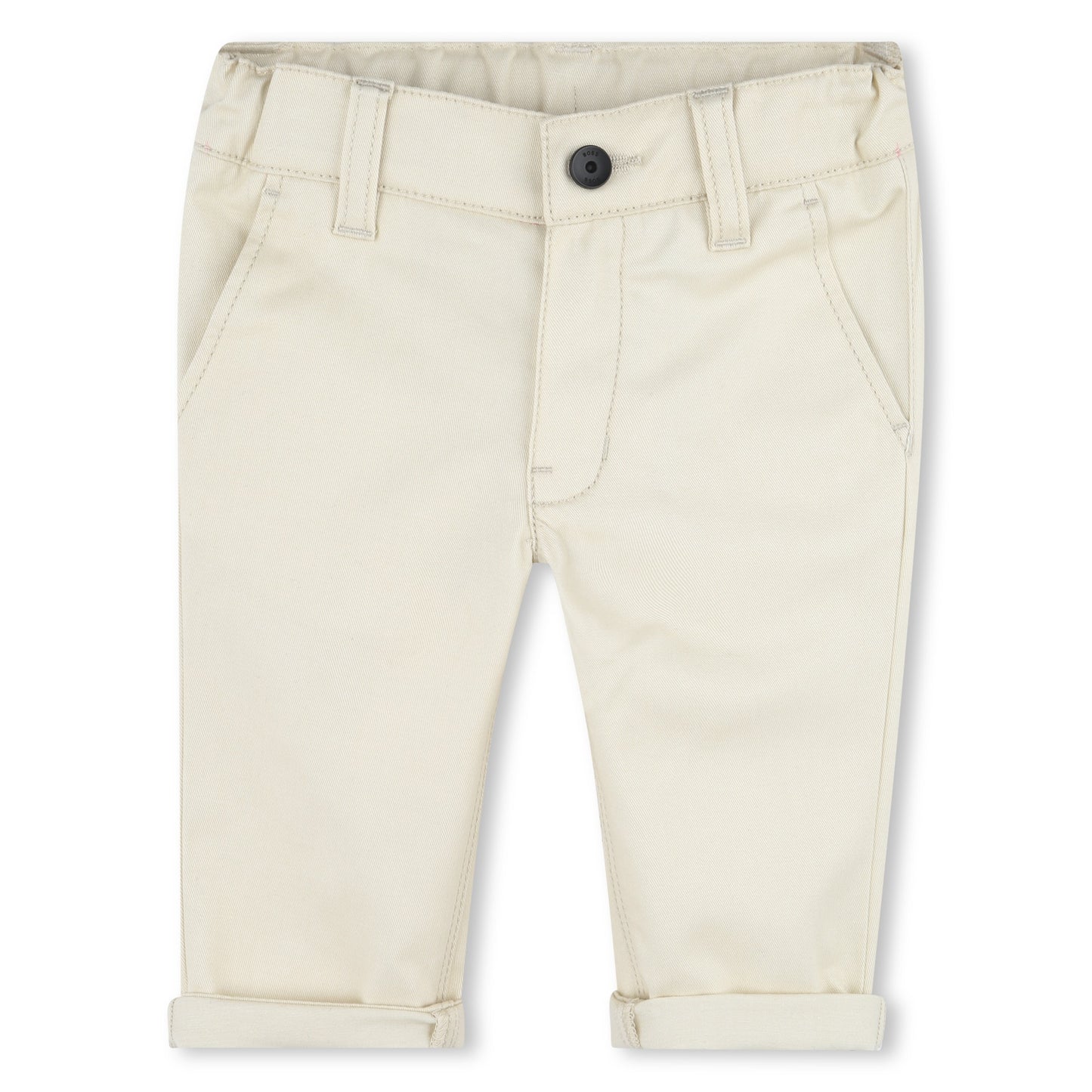 BOSS KIDSWEAR Baby Boys Light Beige Twill Trousers | Trousers | Bon Bon Tresor