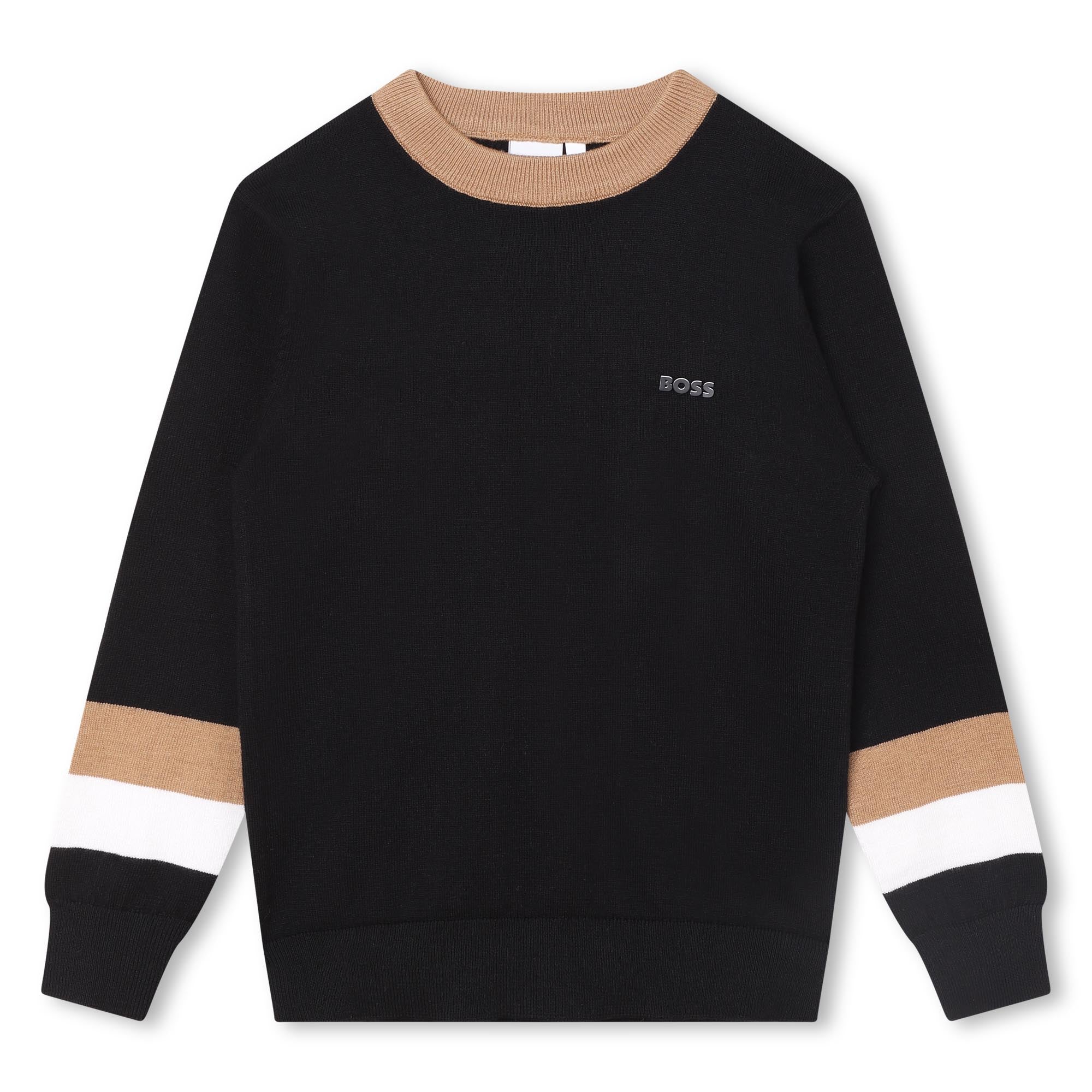 BOSS KIDSWEAR Black Knit Sweater | Sweaters & Knitwear | Bon Bon Tresor