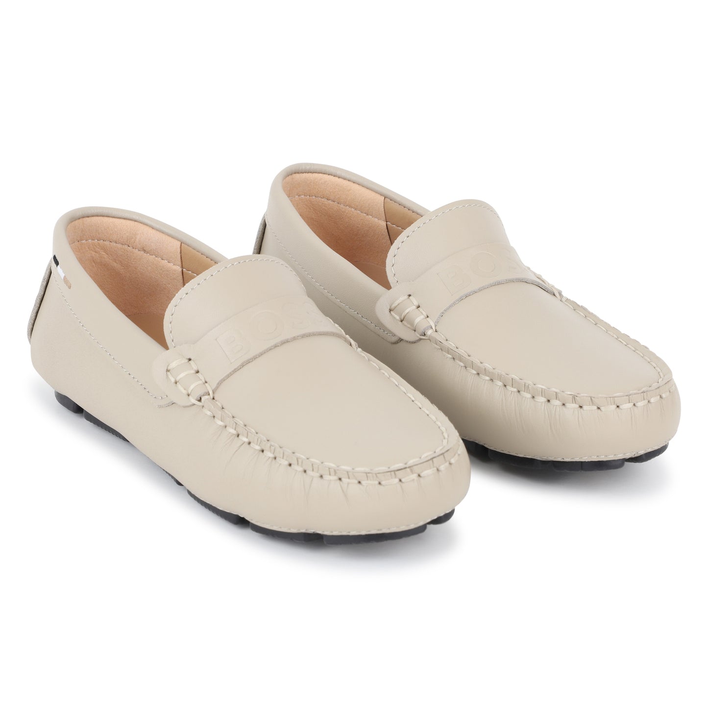 BOSS KIDSWEAR Boys Stone Leather Loafers | Moccasins & Loafers | Bon Bon Tresor