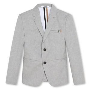 BOSS KIDSWEAR Chine Grey Suit Jacket | Suits & Sets | Bon Bon Tresor