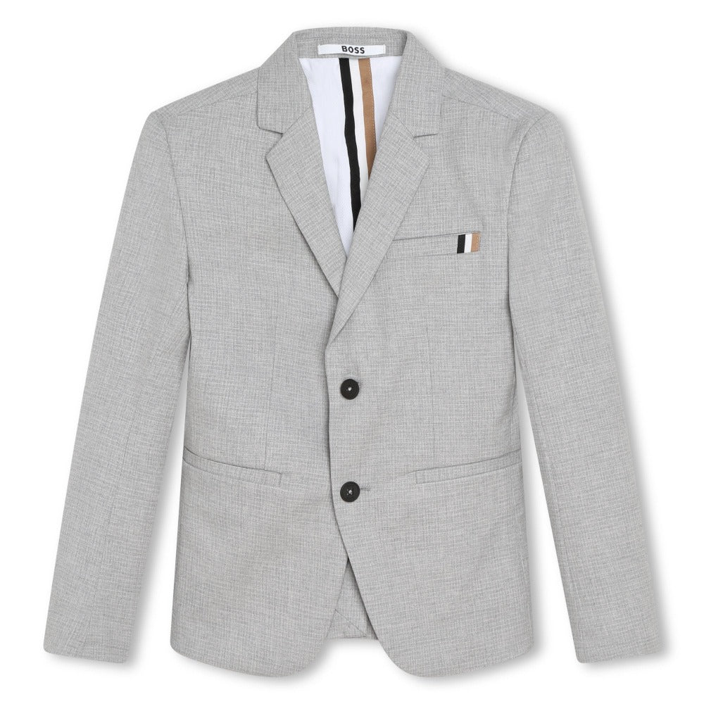 BOSS KIDSWEAR Chine Grey Suit Jacket | Suits & Sets | Bon Bon Tresor