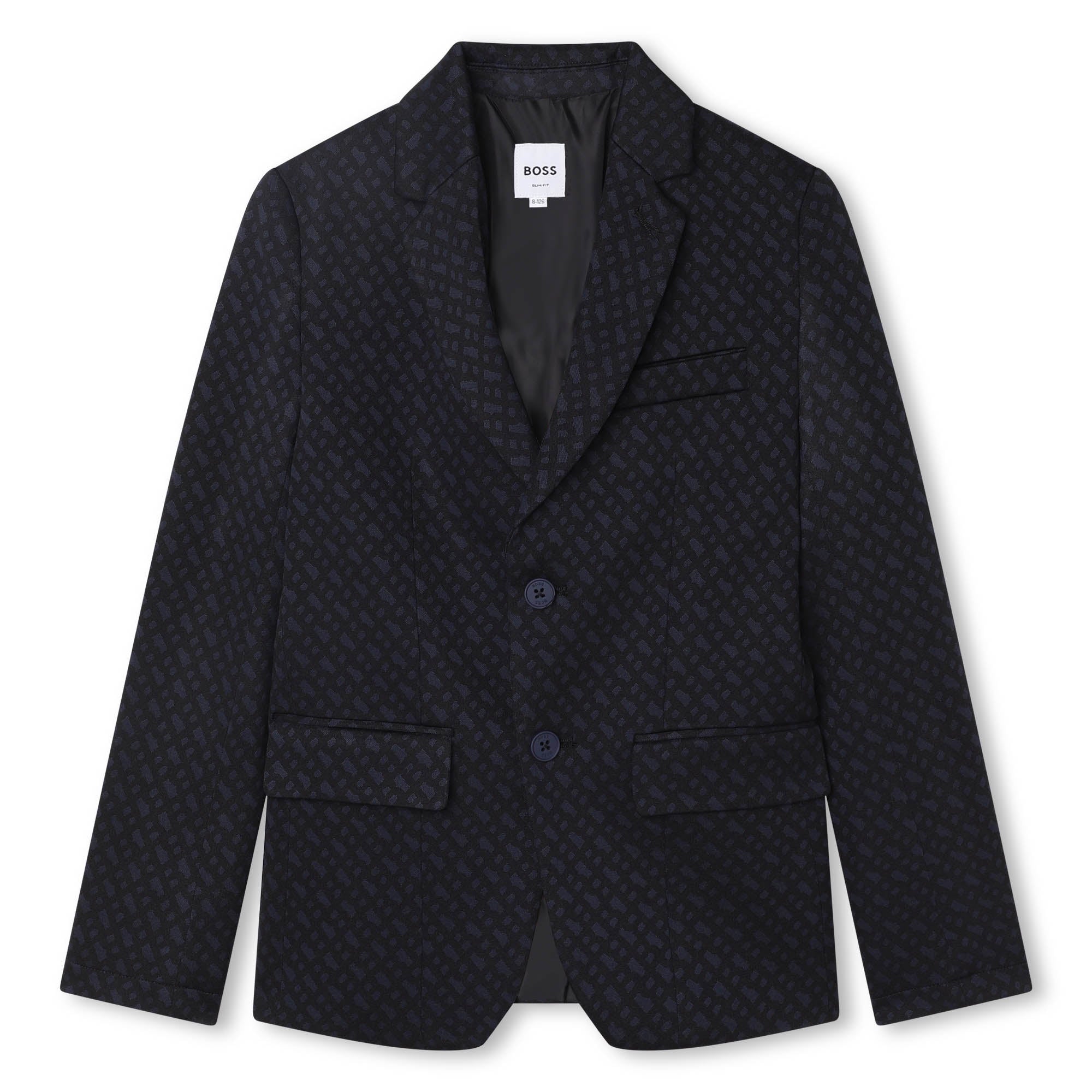 BOSS KIDSWEAR Electric Blue Monogram Suit Jacket | Suits & Sets | Bon Bon Tresor