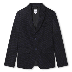BOSS KIDSWEAR Electric Blue Monogram Suit Jacket | Suits & Sets | Bon Bon Tresor