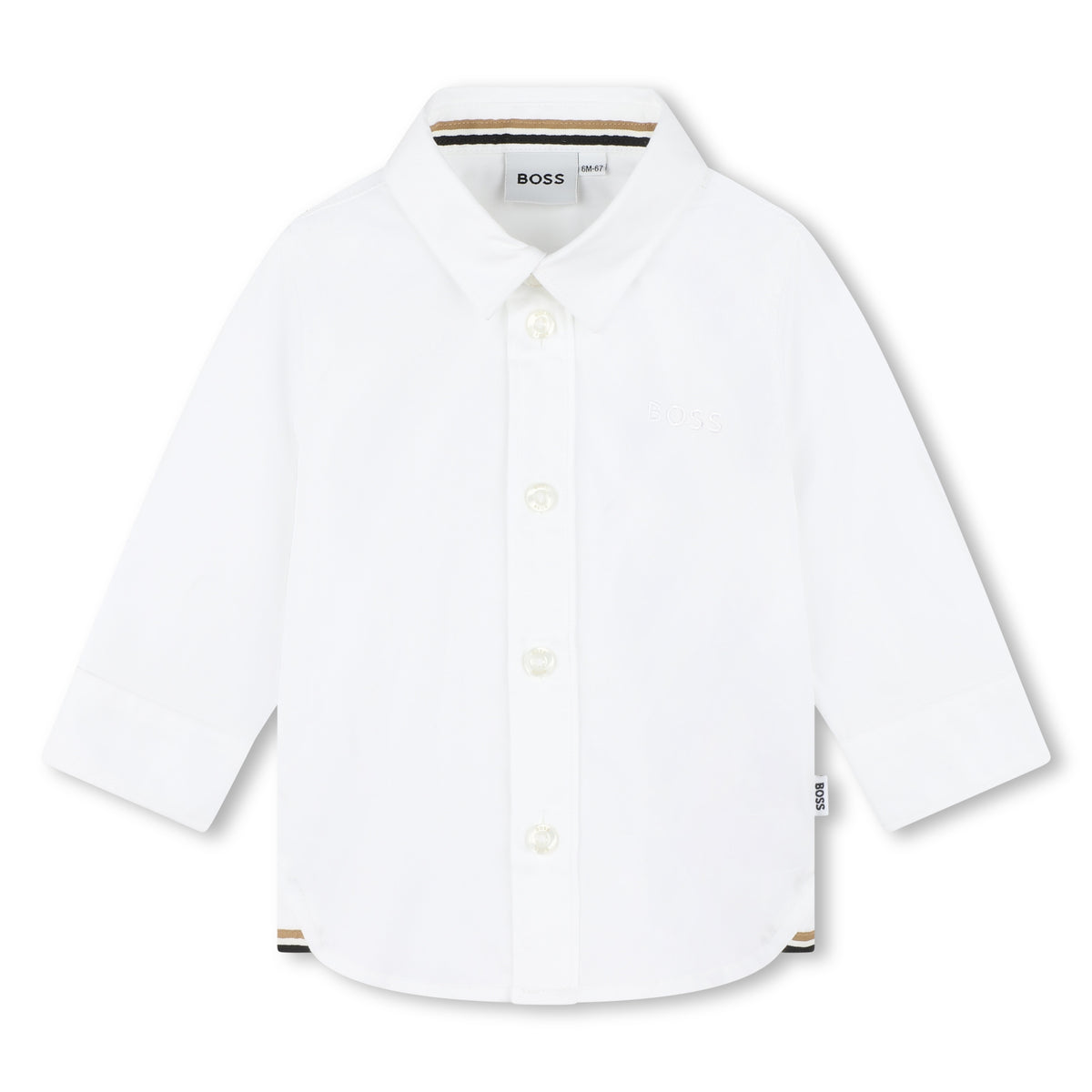 BOSS KIDSWEAR Baby Boys White Long Sleeve Shirt | Suits & Sets | Bon Bon Tresor