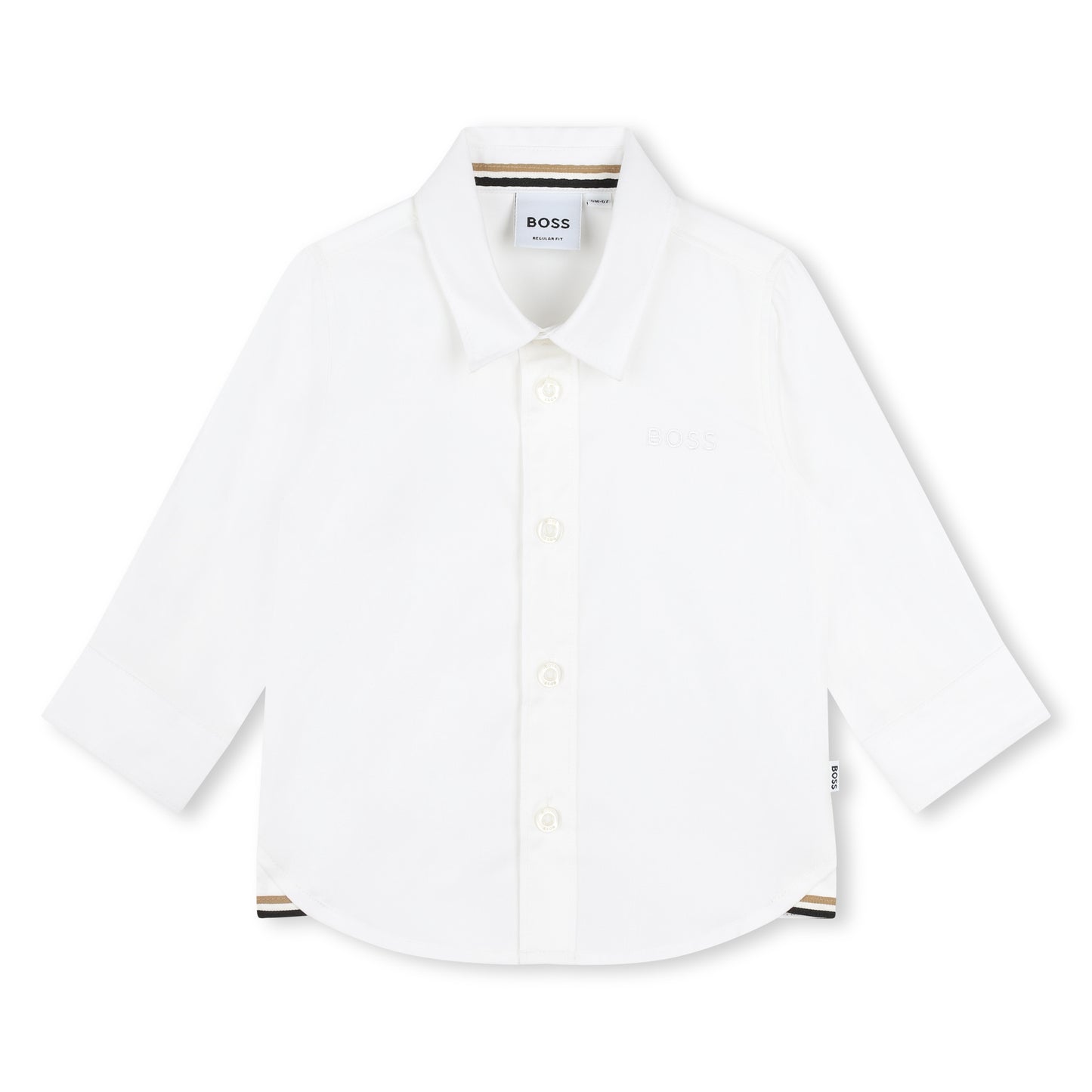 BOSS KIDSWEAR Infant White Oxford Long Sleeve Shirt | Tops & T-Shirts | Bon Bon Tresor