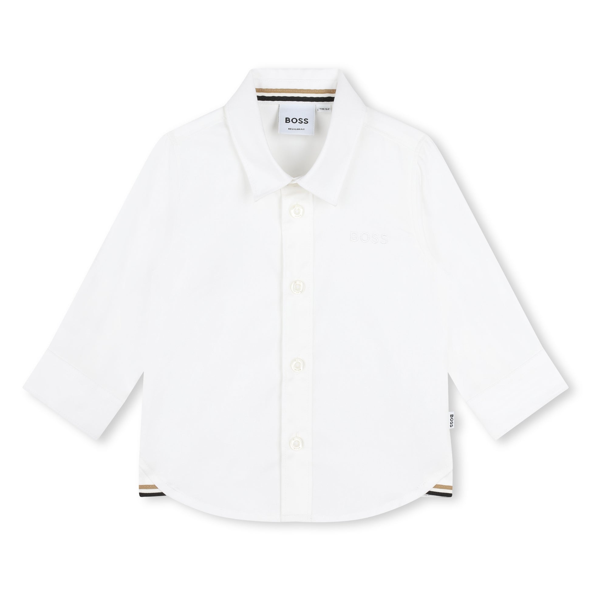 BOSS KIDSWEAR Infant White Oxford Long Sleeve Shirt | Tops & T-Shirts | Bon Bon Tresor