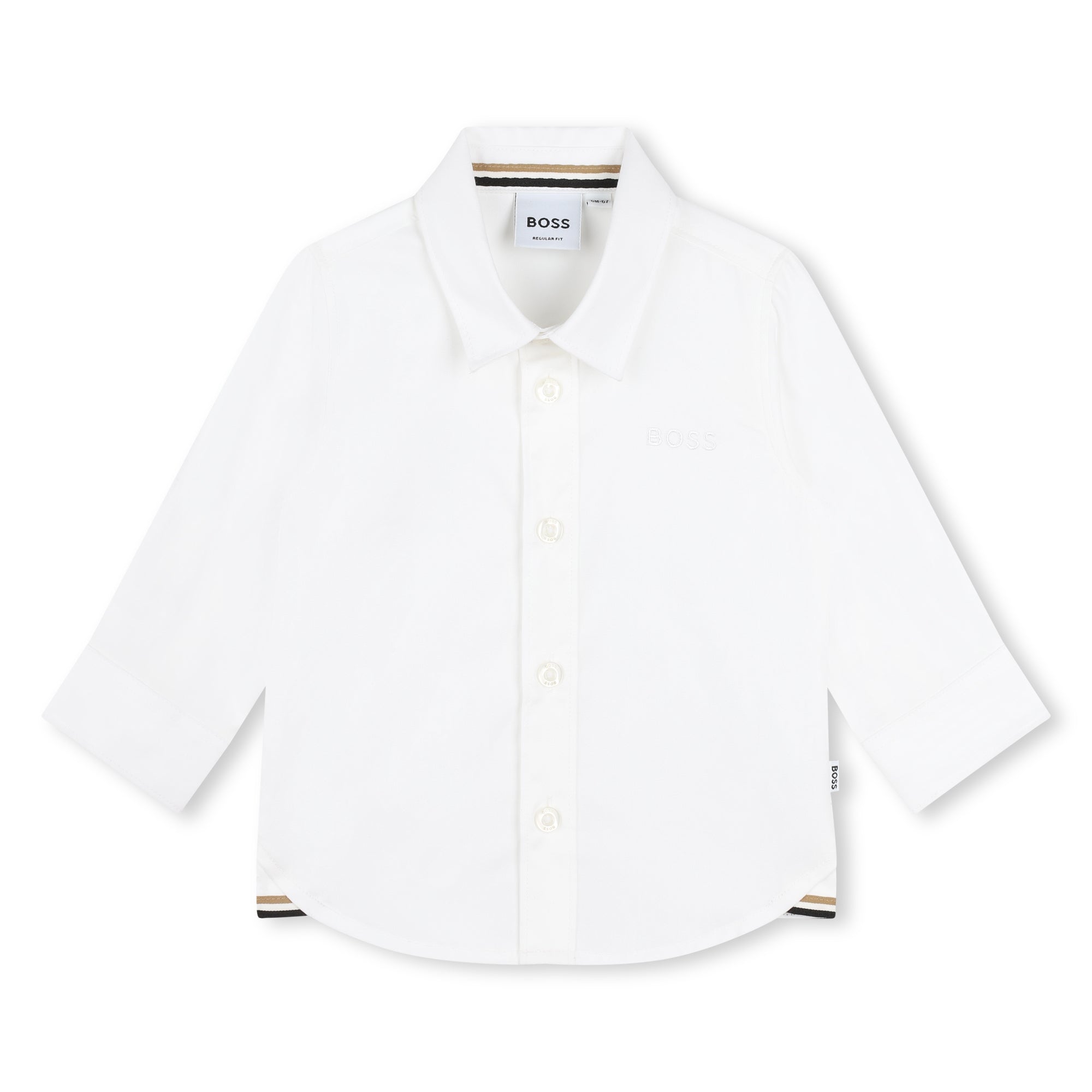 BOSS KIDSWEAR Infant White Oxford Long Sleeve Shirt | Tops & T-Shirts | Bon Bon Tresor